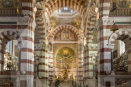 Interior of the Notre Dame de la Garde church, Marseille, Bouches du Rhone, Provence, France, Europe