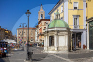 Piazza Tre Martiri, Rimini, Emilia Romagna, Italy,