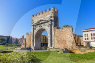 Arch of Augustus, Rimini, Emilia Romagna, Italy,