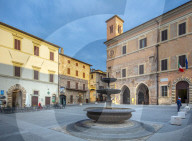 Piazza della Repubblica, Spello, Perugia, Umbria, Italy