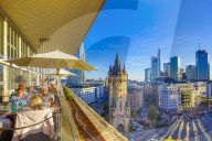 Viuw from the Fleming's terrace, Frankfurt am Main, Urban district, Hesse, Darmstadt, Germany
