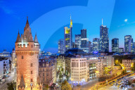 Viuw from the Fleming's terrace, Frankfurt am Main, Urban district, Hesse, Darmstadt, Germany