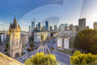 Viuw from the Fleming's terrace, Frankfurt am Main, Urban district, Hesse, Darmstadt, Germany