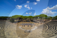 The teather, Ostia antica, Roma, Lazio, Italy.