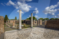 Schola di Traiano, Ostia antica, Roma, Lazio, Italy.