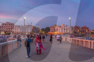 pier of the Lido di Ostia, Roma, Lazio, Italy.