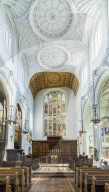 Interior of St Mary Aldermary Church in the City of London, London, England, United Kingdom, Europe