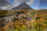 Buchaille Etive Mor viewed from Rannoch Moor, Argyll and Bute, Scotland, United Kingdom, Scotland