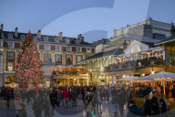 Christmas scene at Covent Garden, London, England