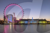 Millennium Wheel (London Eye), Old County Hall, River Thames, South Bank, London, England,