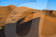 Sand dunes and blue sky, Sahara Desert, Morocco, North Africa