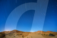 Star trails in the Sahara Desert, Morocco, North Africa