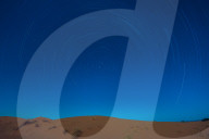 Star trails above the Sahara Desert, Morocco, North Africa