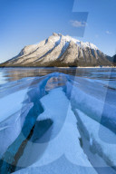 Winter scene at Lake Abraham, Kootenay Plains, Alberta, Canada