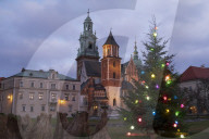 Wawel Castle at Christmas, Krakow, Poland