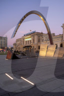 Arch feature at Krakow Glowny the Old Main Railway Station in Krakow, Poland