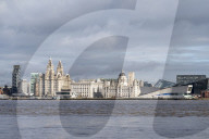 The Liver Buildings, Three Graces and Liverpool Museum, Liverpool, Merseyside, UK