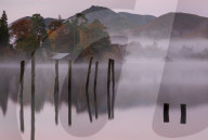 Autumn mist on Derwentwater, Derwentwater, Cumbria