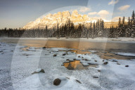 Castle Mountain in winter, Banff National Park, Alberta, Canada