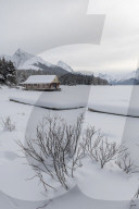 Winter at Maligne Lake, Canadian Rocky Mountains, Jasper National Park, Alberta, Canada