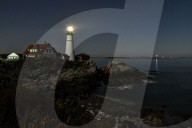 Portland Headlight at night