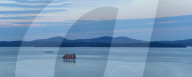 Sailboat aproaches Bar Harbor Port