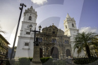 The Panama Metropolitan Cathedral in Independence Square located in the heart of the historic district in Panama City, Panama