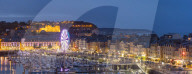 Dieppe harbour waterfront marina panorama dusk