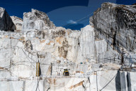 Cervaiole Marble Quarry on Mount Altissimo, Seravezza, owned by Henraux, Tuscany, Italy (Property Release)