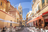 Bar Santa Ana near the Real Parroquia de SeÃ±ora Santa Ana catholic church in Triana Seville Andalusia Spain EU Europe