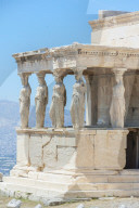 Porch of Caryatids, Erechtheion Temple, Acropolis, Athens, Greece, Europe,