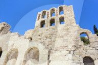 Odeon of Herodes Atticus at South Slope of Acropolis, Athens, Greece, Europe,