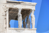 Porch of Caryatids, Erechtheion Temple, Acropolis, Athens, Greece, Europe,