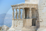 Porch of Caryatids, Erechtheion Temple, Acropolis, Athens, Greece, Europe,