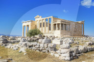 Porch of Caryatids, Erechtheion Temple, Acropolis, Athens, Greece, Europe,