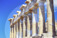 Parthenon temple on the Acropolis of Athens, Athens, Greece, Europe,
