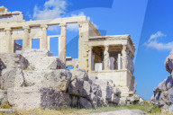 Porch of Caryatids, Erechtheion Temple, Acropolis, Athens, Greece, Europe,