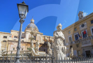 Piazza Pretoria, Palermo, Sicily, Italy, Europe,