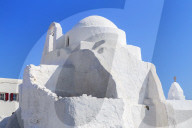 Panagia Paraportian chapel, Mykonos Town, Mykonos, Cyclades Islands, Greece