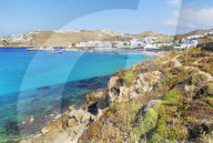 Platis Gialos beach, Mykonos, Cyclades Islands, Greece