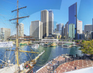 View of Circular Quay and Central Business District, Sydney, New South Wales, Australia