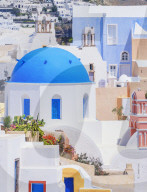 Oia village view, Oia, Santorini, Cyclades Islands, Greece