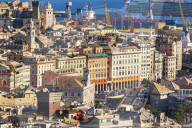 Historic district, top view, Genoa, Liguria, Italy