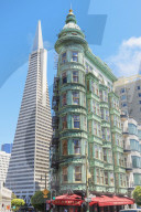 View of Columbus Tower and TransAmerica Building, San Francisco; Californi, USA