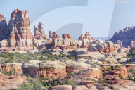 Sandstone pinnacles, Chesler Park, The Needles district, Canyonlands National Park, Utah, USA