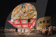 Japan, Honshu, Tohoku, Aomori prefecture, Hirosaki, Nebuta festival, giant taiko drum