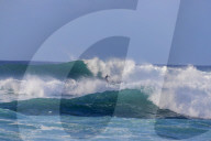 United States of America, Hawaii, Oahu island, surfer on the North Shore