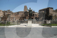 Trajan Markets, deserted due to the 2020 Covid-19 lockdown restrictions, Rome, Italy