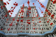 Lanterns outside Peninsula Hotel, Tsim Sha Tsui, Kowloon, Hong Kong