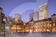Tokyo Station at dusk, Tokyo, Japan